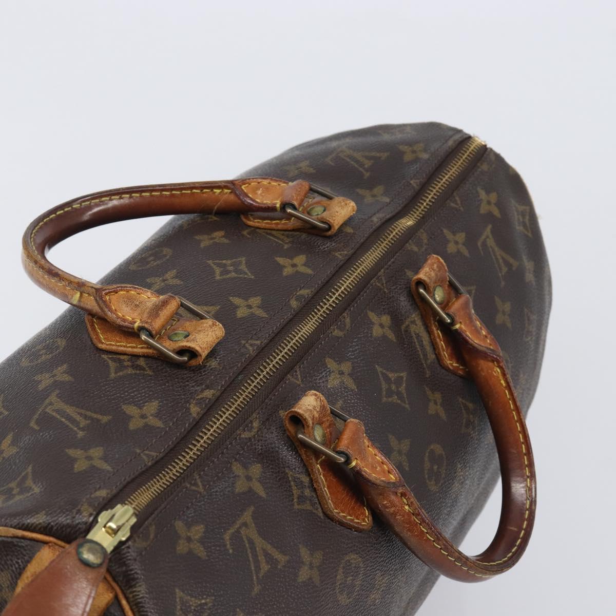 LOUIS VUITTON Monogram Speedy 35 Hand Bag M41524 LV Auth 205056