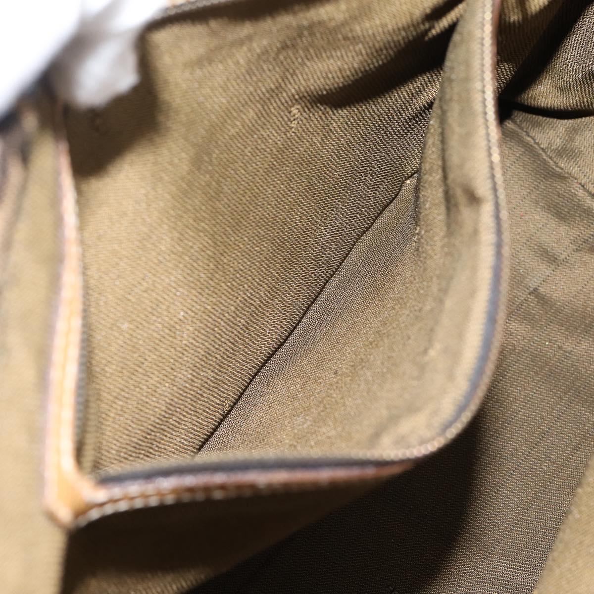 FENDI Zucca Canvas Shoulder Bag Brown Black Auth 205062