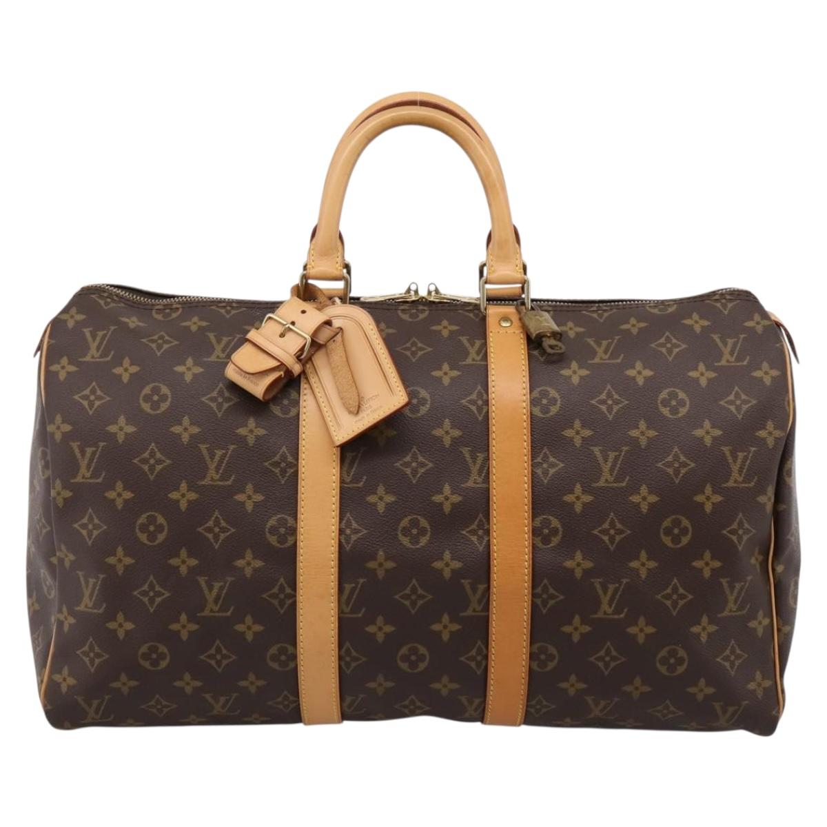 LOUIS VUITTON Monogram Keepall 45 Boston Bag M41428 LV Auth 205069SAV