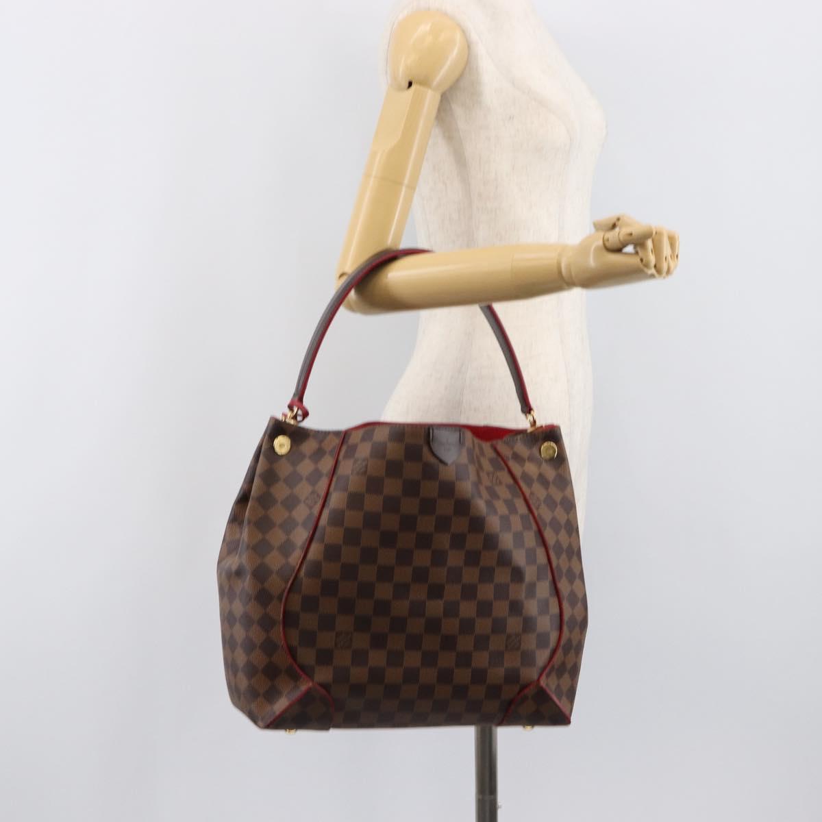 LOUIS VUITTON Damier Ebene Kaisa Hobo Shoulder Bag N41555 LV Auth 205070SAM