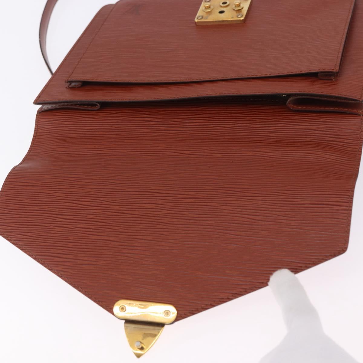 LOUIS VUITTON Epi Monceau 28 Hand Bag Brown M52123 LV Auth 205072V