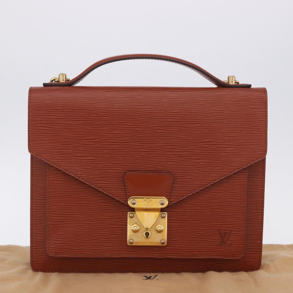 LOUIS VUITTON Epi Monceau 28 Hand Bag Brown M52123 LV Auth 205072V