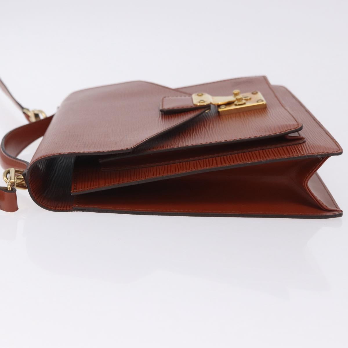 LOUIS VUITTON Epi Monceau 28 Hand Bag Brown M52123 LV Auth 205072V