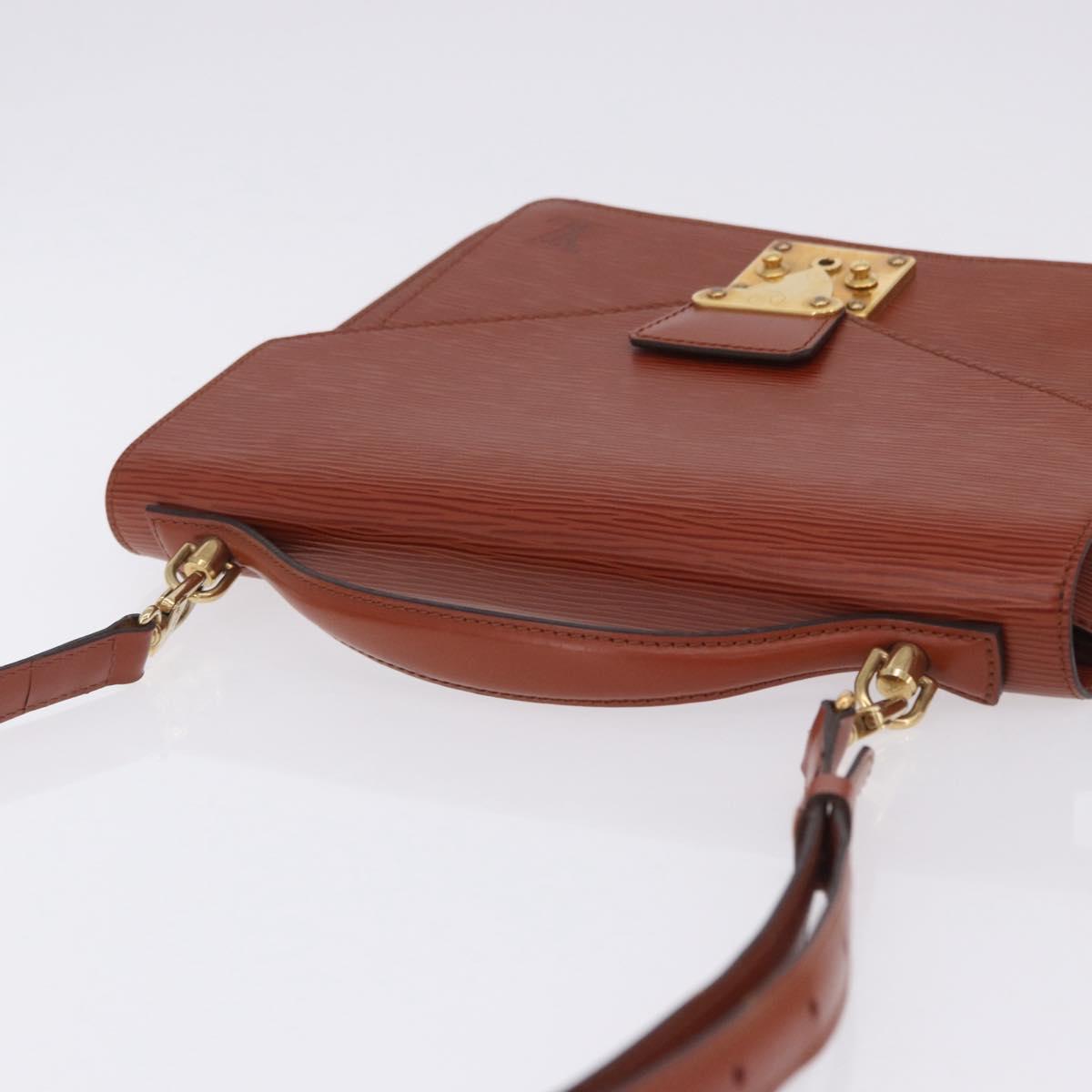 LOUIS VUITTON Epi Monceau 28 Hand Bag Brown M52123 LV Auth 205072V