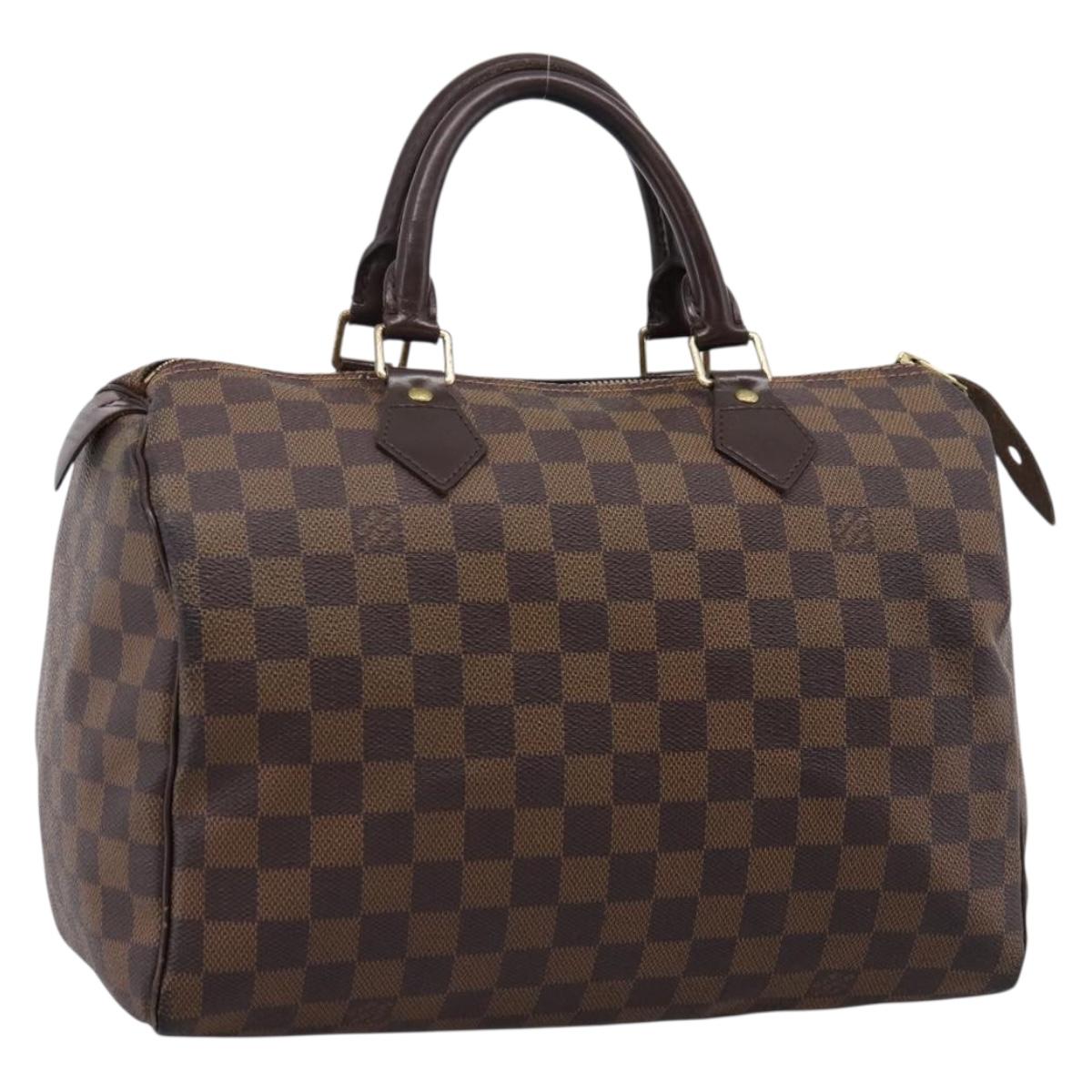 LOUIS VUITTON Damier Ebene Speedy 30 Hand Bag N41364 LV Auth 205075A