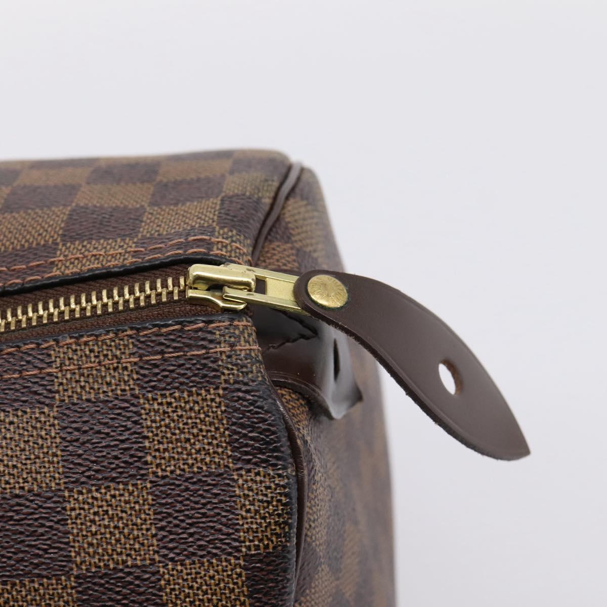 LOUIS VUITTON Damier Ebene Speedy 30 Hand Bag N41364 LV Auth 205075A