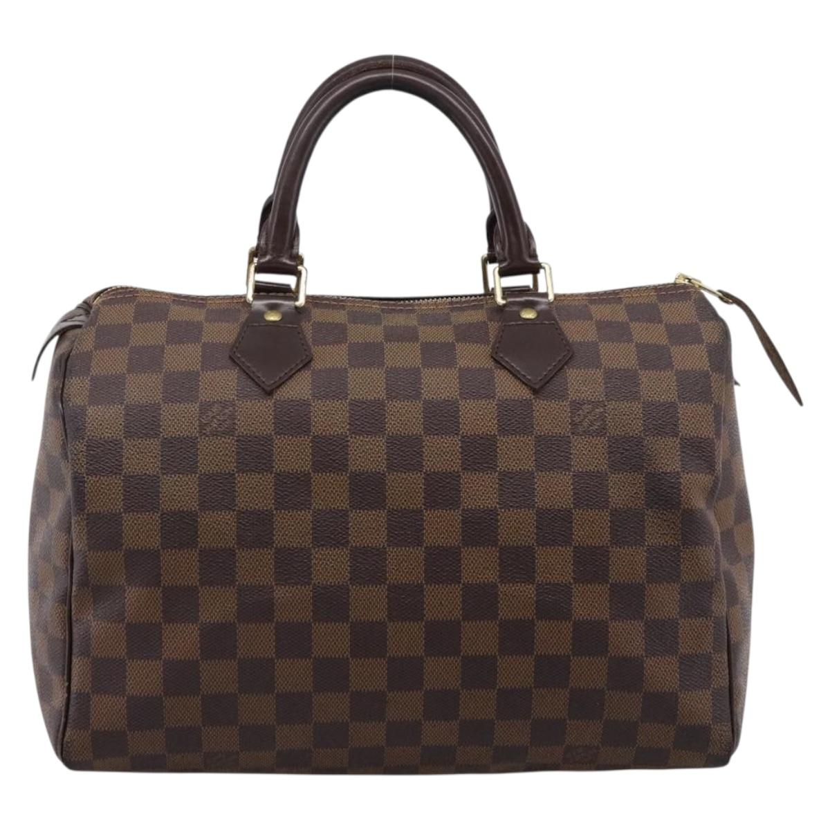 LOUIS VUITTON Damier Ebene Speedy 30 Hand Bag N41364 LV Auth 205075A