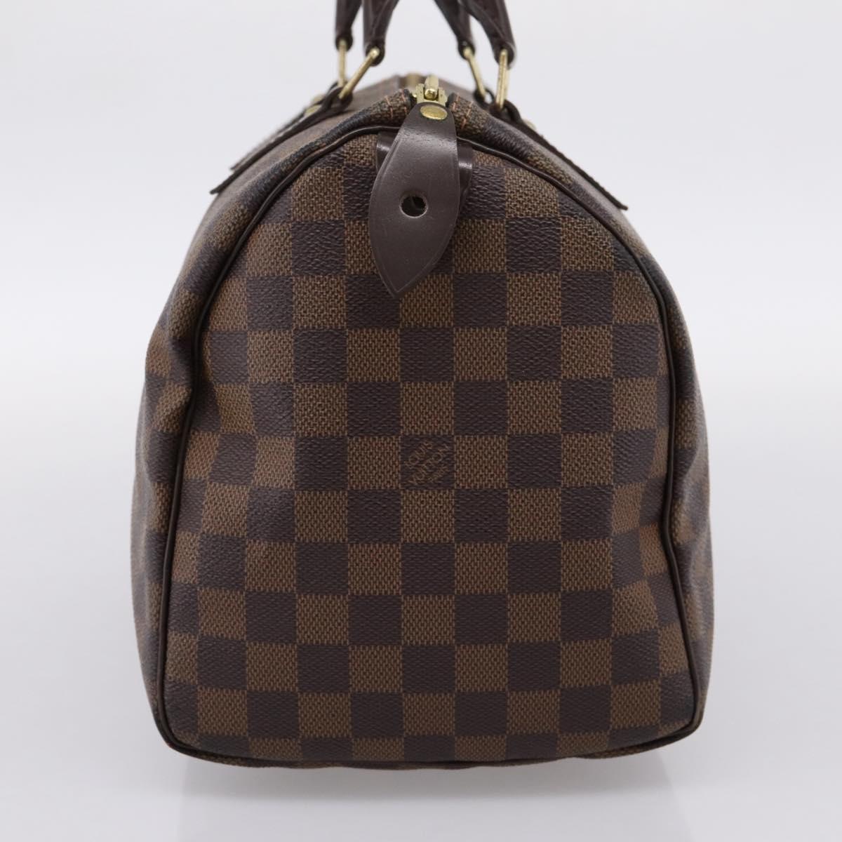 LOUIS VUITTON Damier Ebene Speedy 30 Hand Bag N41364 LV Auth 205075A