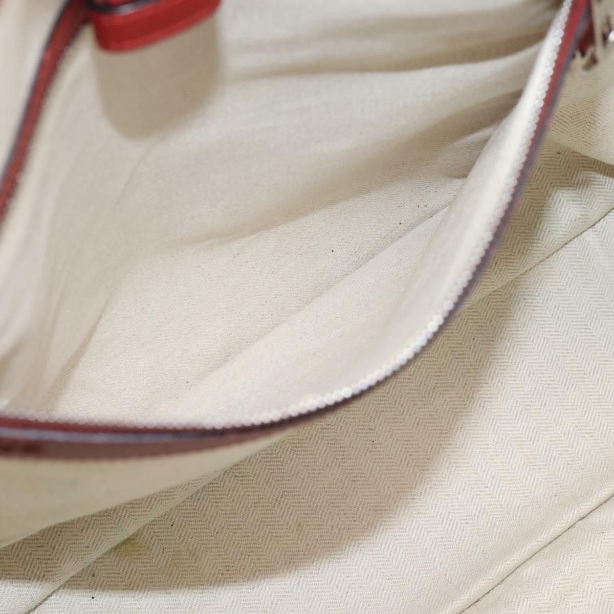 LOEWE Hand Bag Leather 2way Red Silver Auth 205076