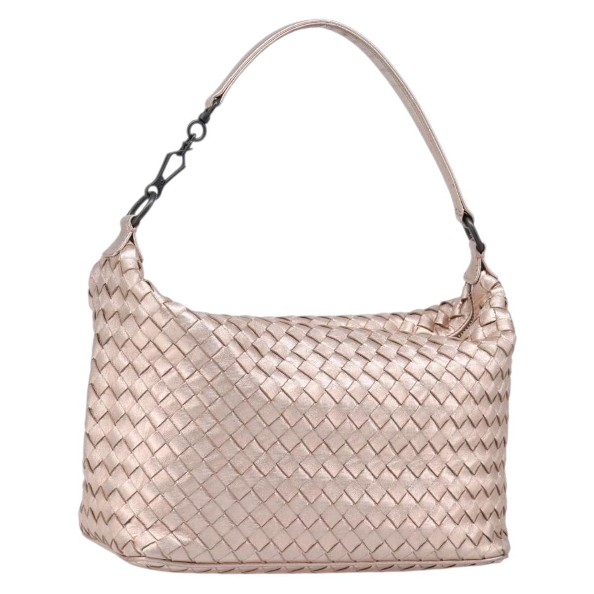 BOTTEGA VENETA INTRECCIATO Hand Bag Leather Pink Auth 205077V