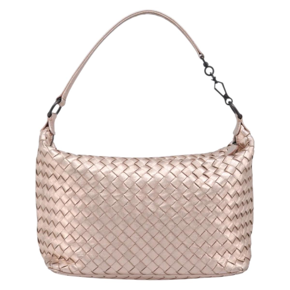BOTTEGA VENETA INTRECCIATO Hand Bag Leather Pink Auth 205077V