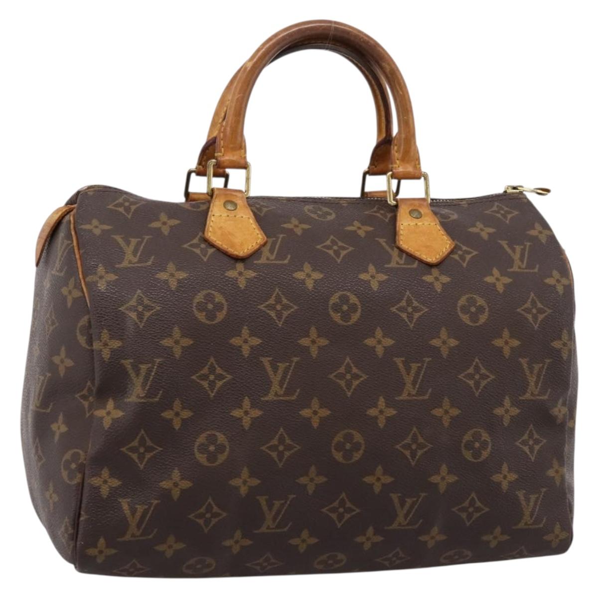 LOUIS VUITTON Monogram Speedy 30 Hand Bag M41526 LV Auth 205078