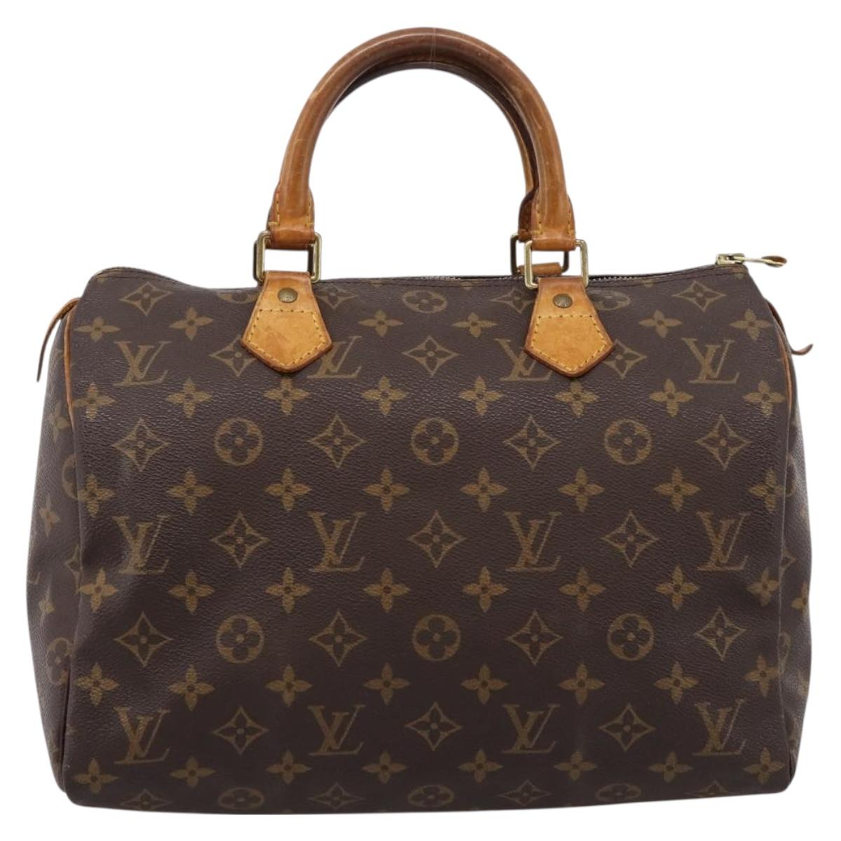 LOUIS VUITTON Monogram Speedy 30 Hand Bag M41526 LV Auth 205078