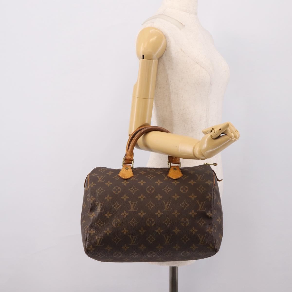 LOUIS VUITTON Monogram Speedy 30 Hand Bag M41526 LV Auth 205078