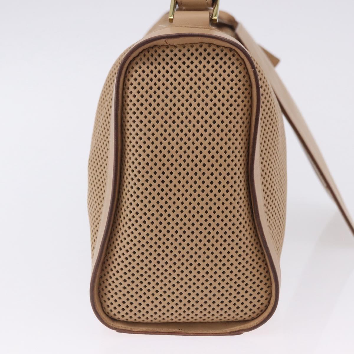 GUCCI Shoulder Bag Leather Beige Gold 92706 Auth 205079