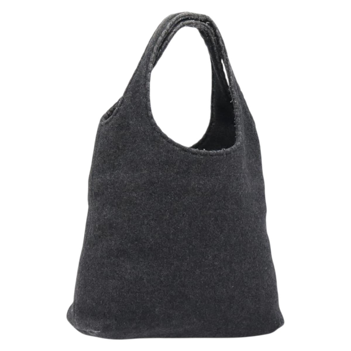 Miu Miu Hand Bag Felt Gray Auth 205081