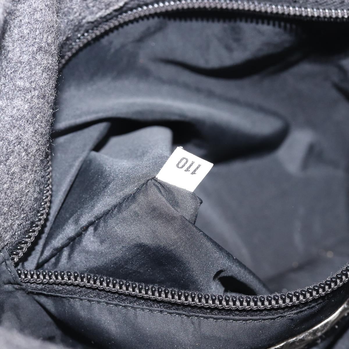 Miu Miu Hand Bag Felt Gray Auth 205081