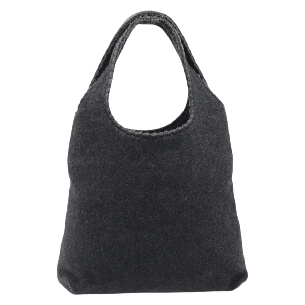Miu Miu Hand Bag Felt Gray Auth 205081