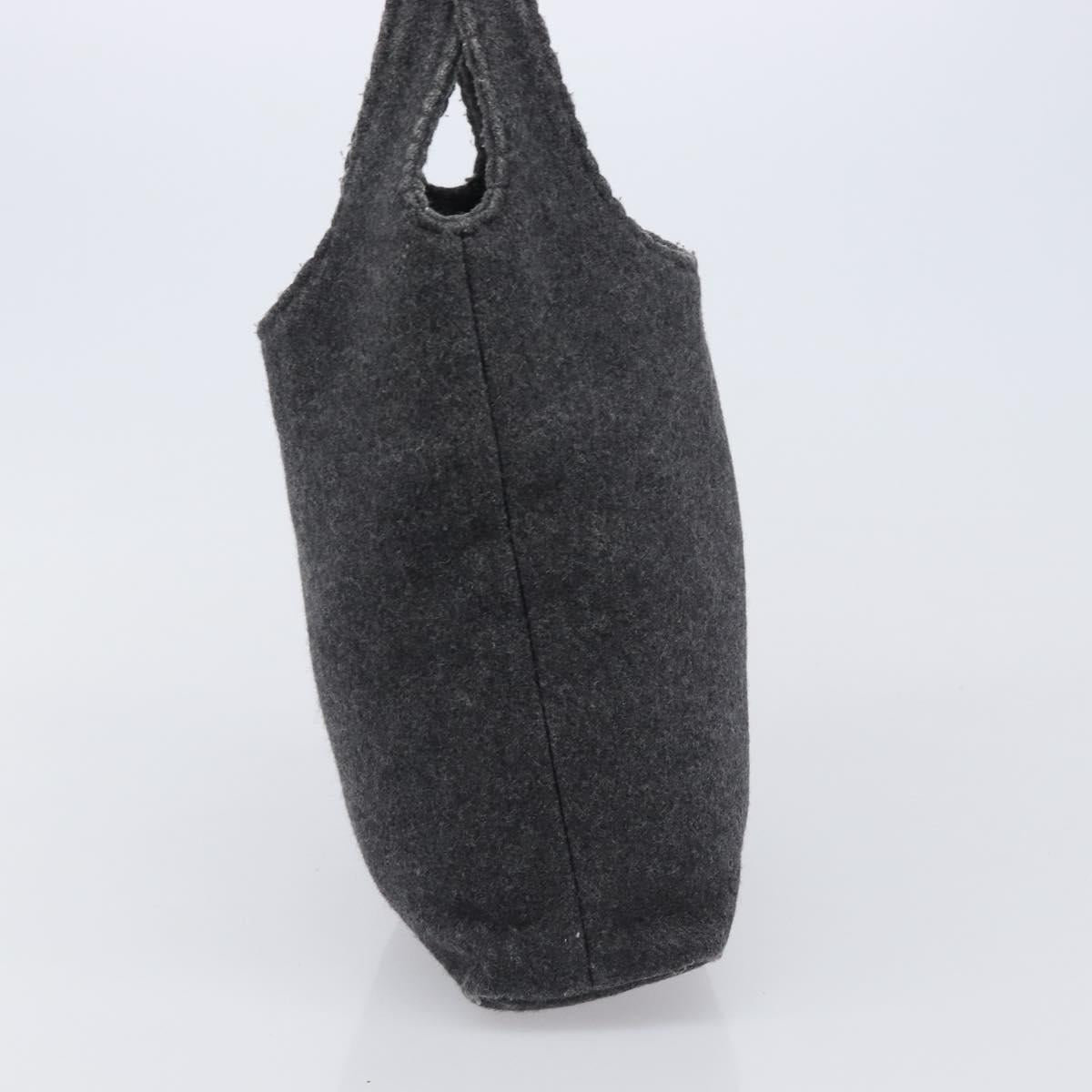 Miu Miu Hand Bag Felt Gray Auth 205081