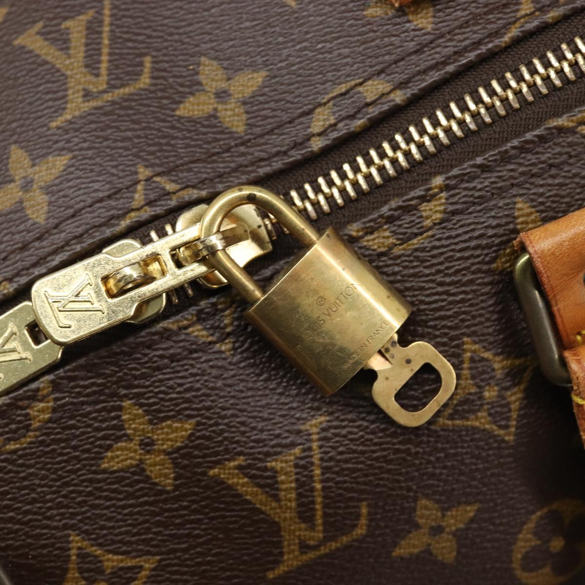 LOUIS VUITTON Monogram Keepall 55 Boston Bag M41424 LV Auth 205084V
