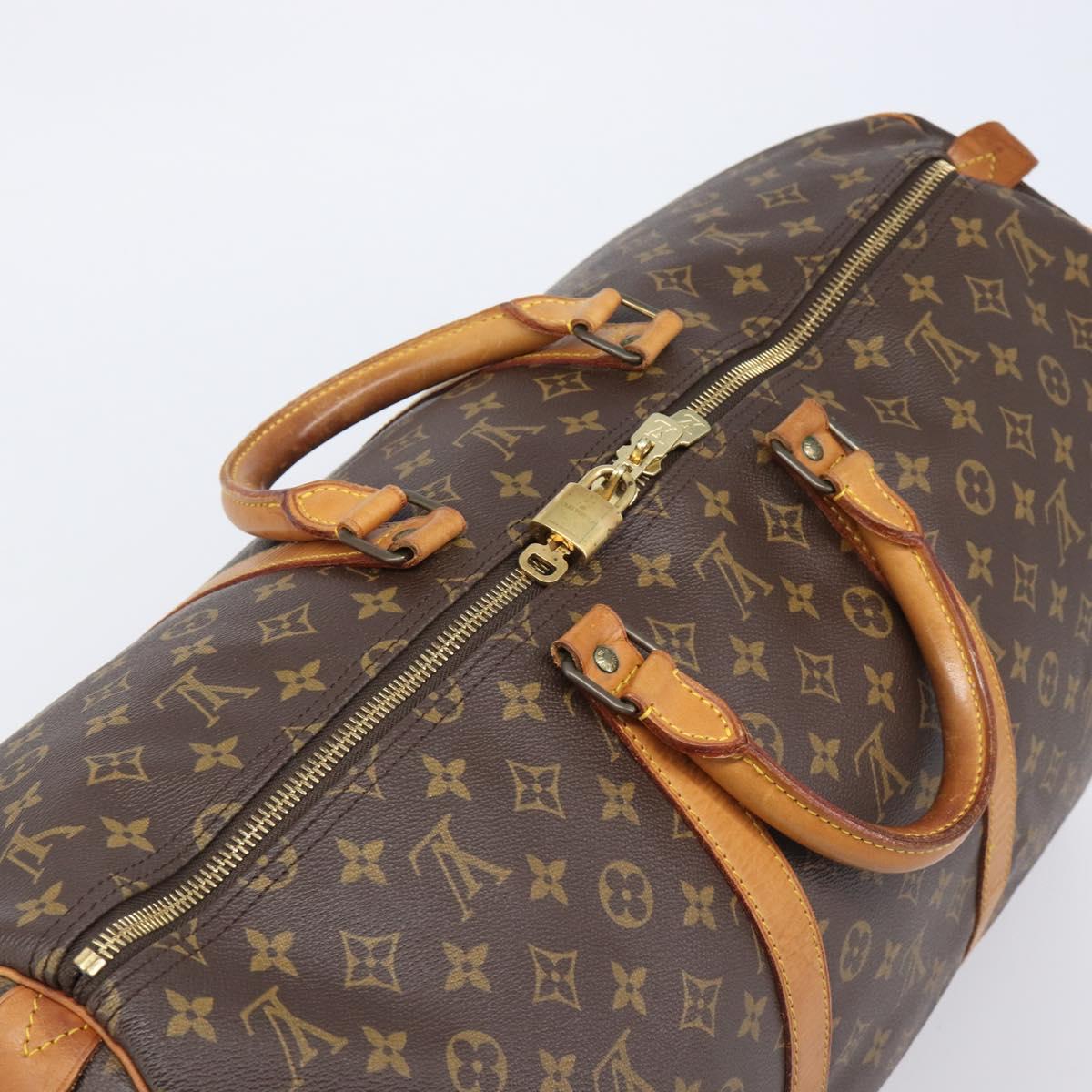 LOUIS VUITTON Monogram Keepall 55 Boston Bag M41424 LV Auth 205084V