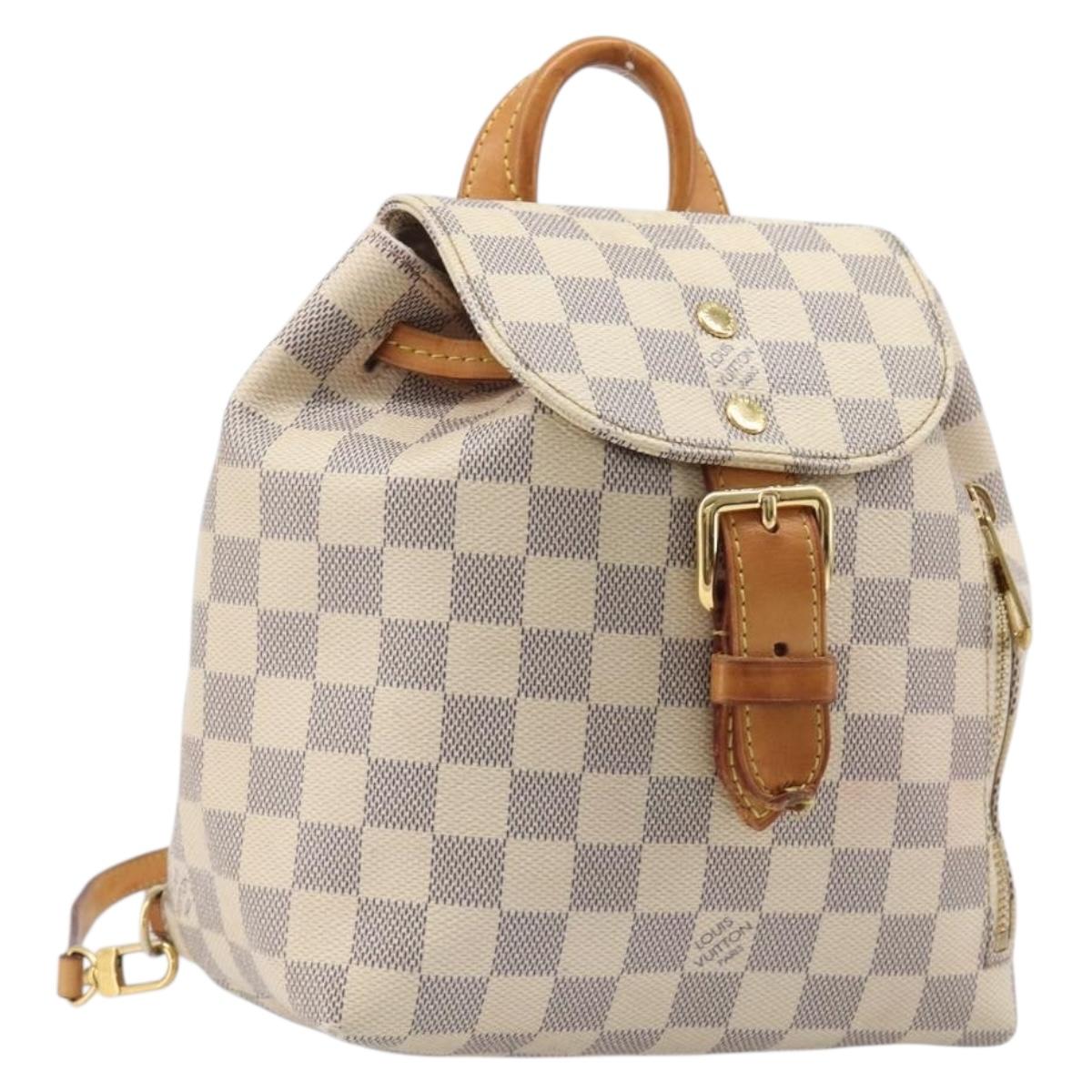 LOUIS VUITTON Damier Azur Speron BB Backpack N44026 LV Auth 205089