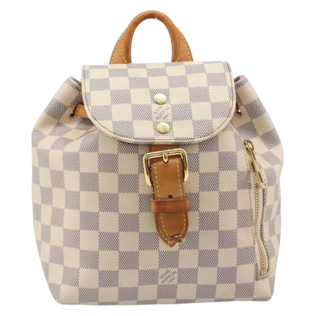 LOUIS VUITTON Damier Azur Speron BB Backpack N44026 LV Auth 205089