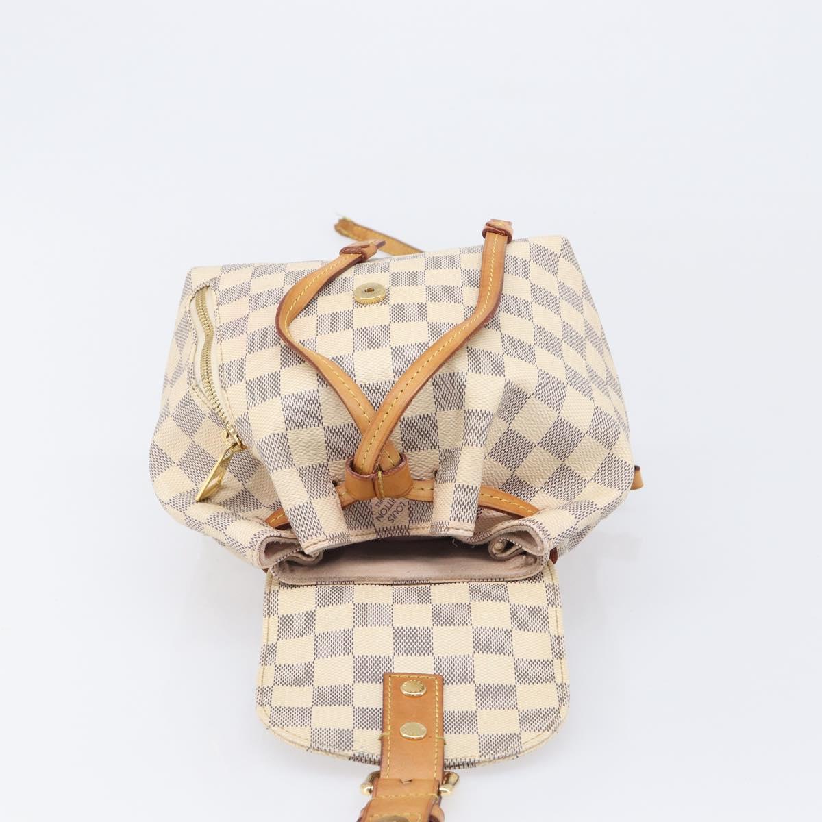 LOUIS VUITTON Damier Azur Speron BB Backpack N44026 LV Auth 205089