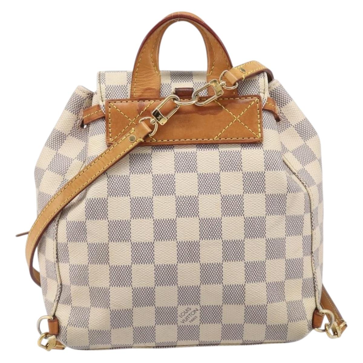 LOUIS VUITTON Damier Azur Speron BB Backpack N44026 LV Auth 205089