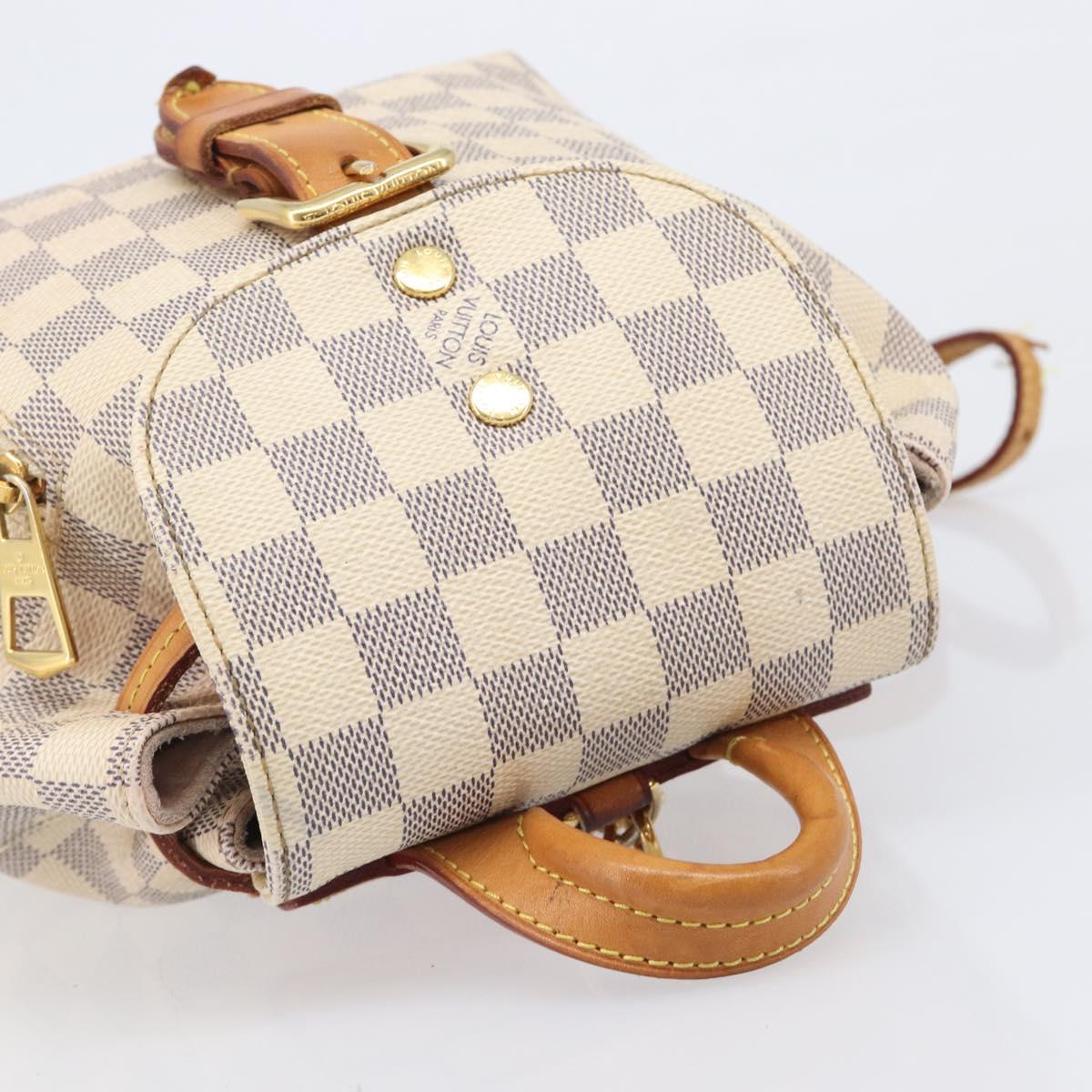 LOUIS VUITTON Damier Azur Speron BB Backpack N44026 LV Auth 205089