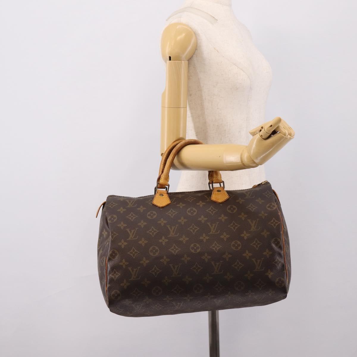 LOUIS VUITTON Monogram Speedy 35 Hand Bag M41524 LV Auth 205090