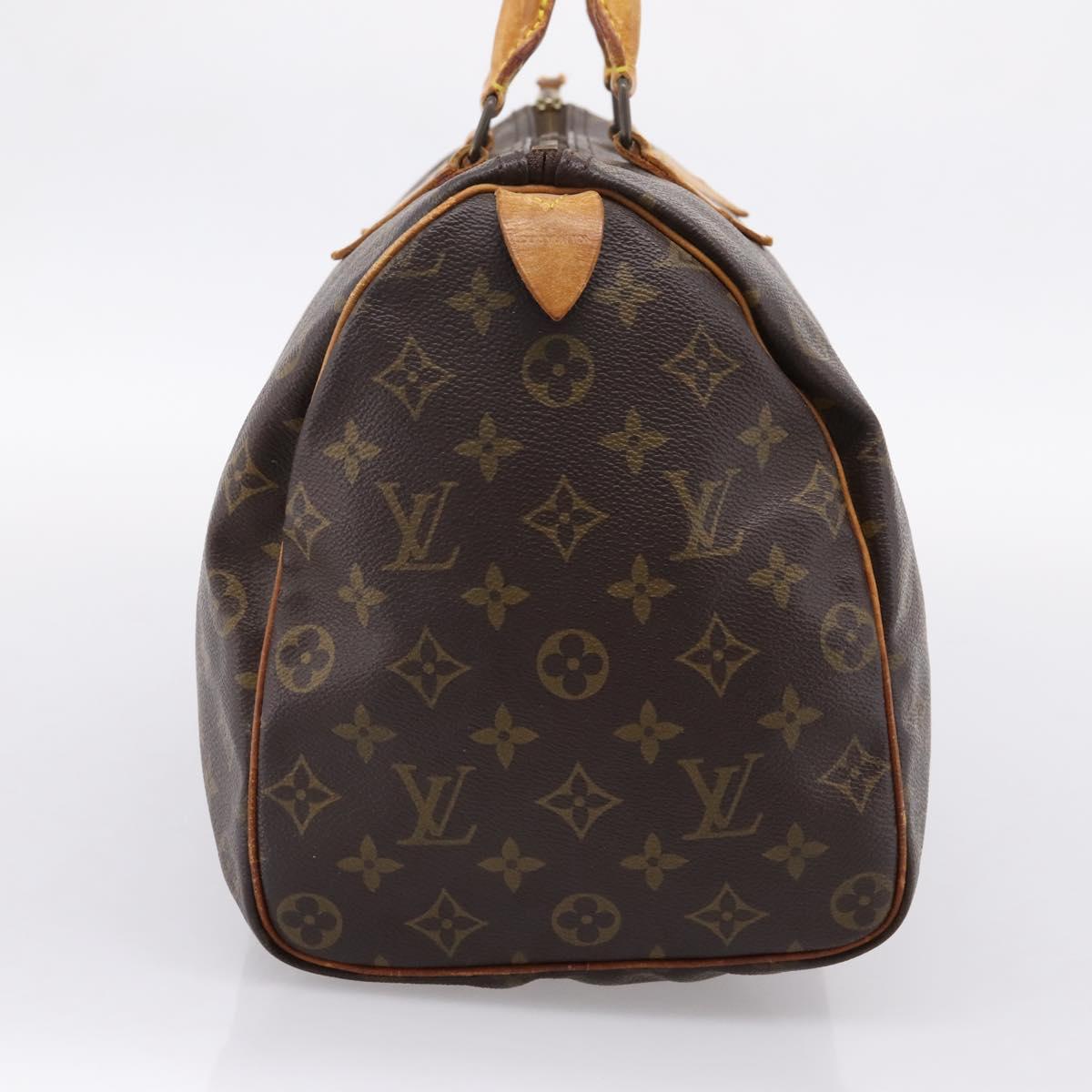 LOUIS VUITTON Monogram Speedy 35 Hand Bag M41524 LV Auth 205090