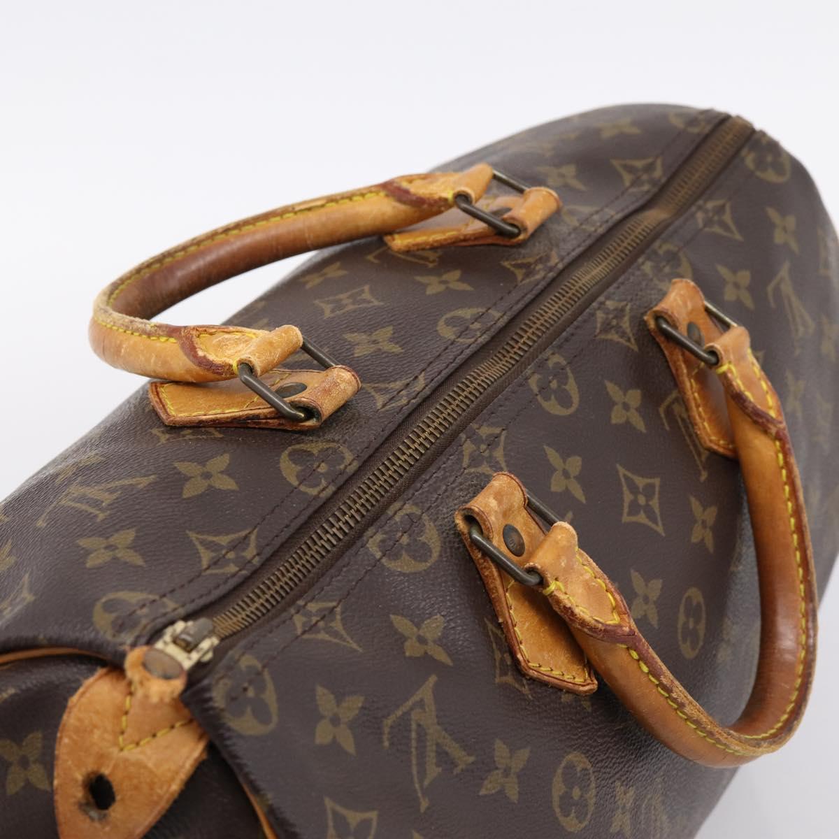 LOUIS VUITTON Monogram Speedy 35 Hand Bag M41524 LV Auth 205090