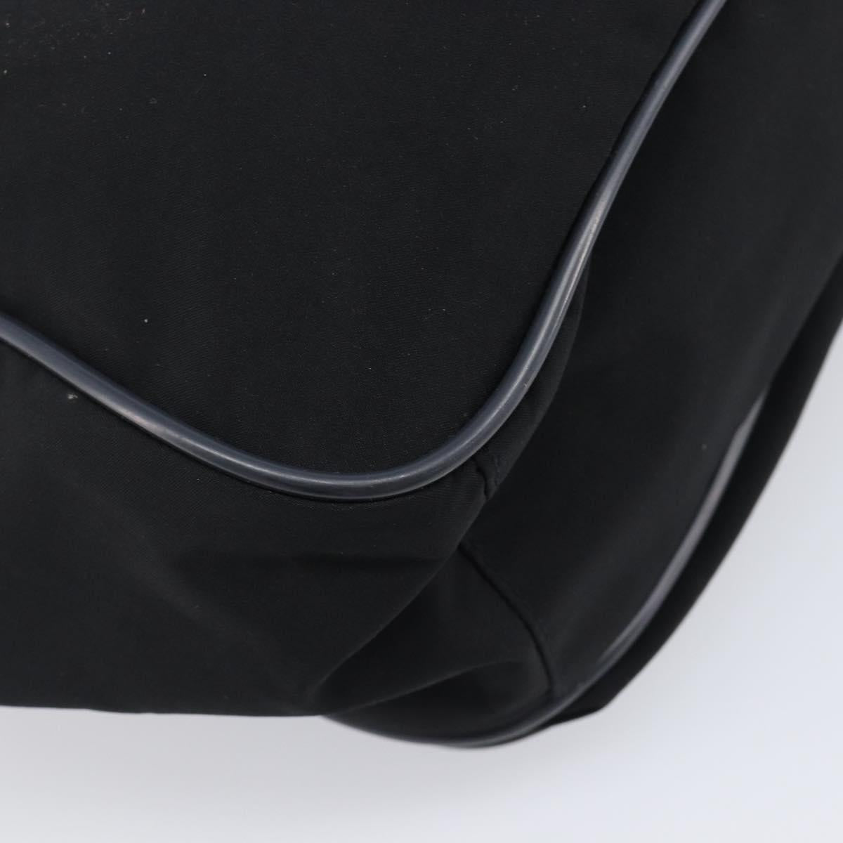 PRADA PRADA Sports Shoulder Bag Nylon Black Silver Auth 205102A