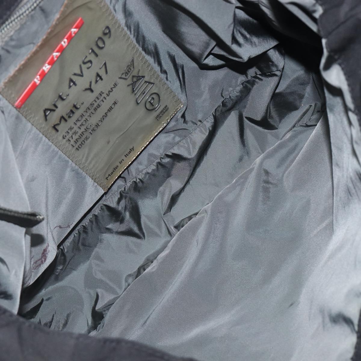 PRADA PRADA Sports Shoulder Bag Nylon Black Silver Auth 205102A