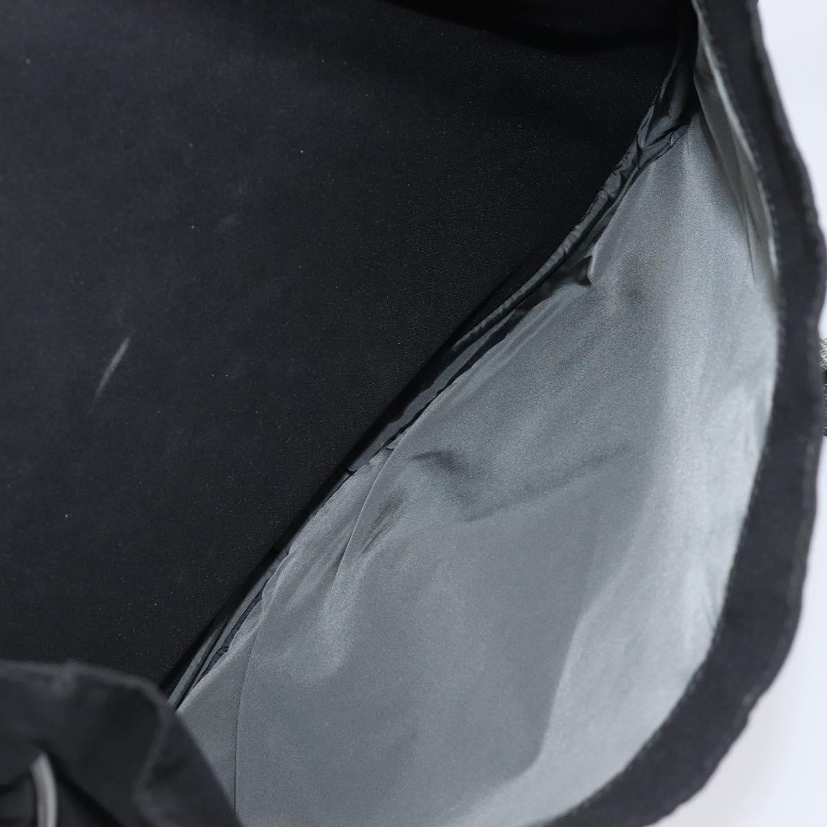 PRADA PRADA Sports Shoulder Bag Nylon Black Silver Auth 205102A