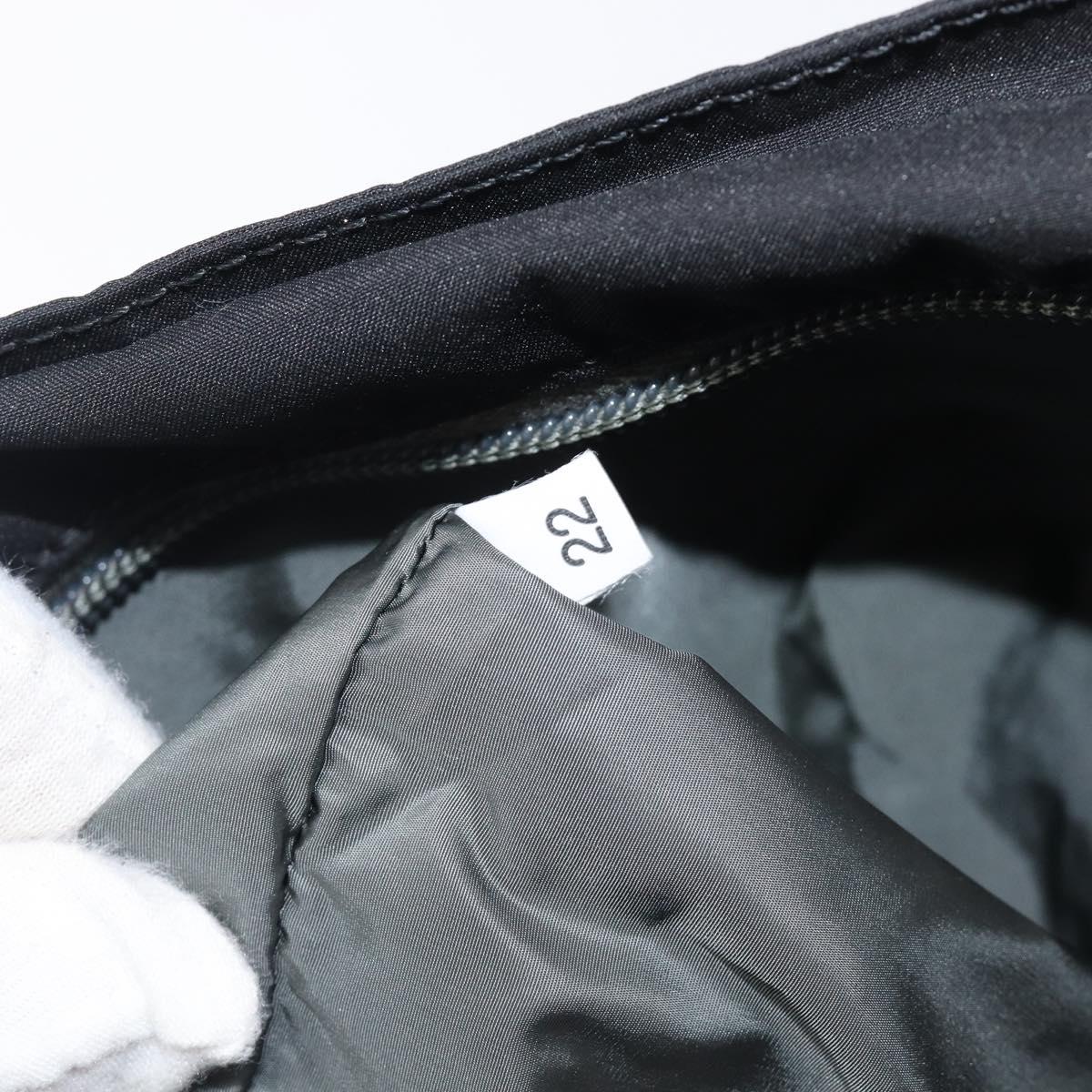 PRADA PRADA Sports Shoulder Bag Nylon Black Silver Auth 205102A