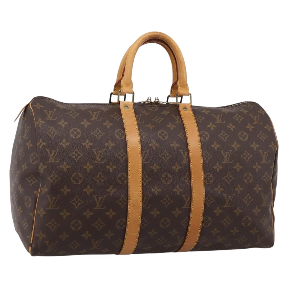 LOUIS VUITTON Monogram Keepall 45 Boston Bag M41428 LV Auth 205109