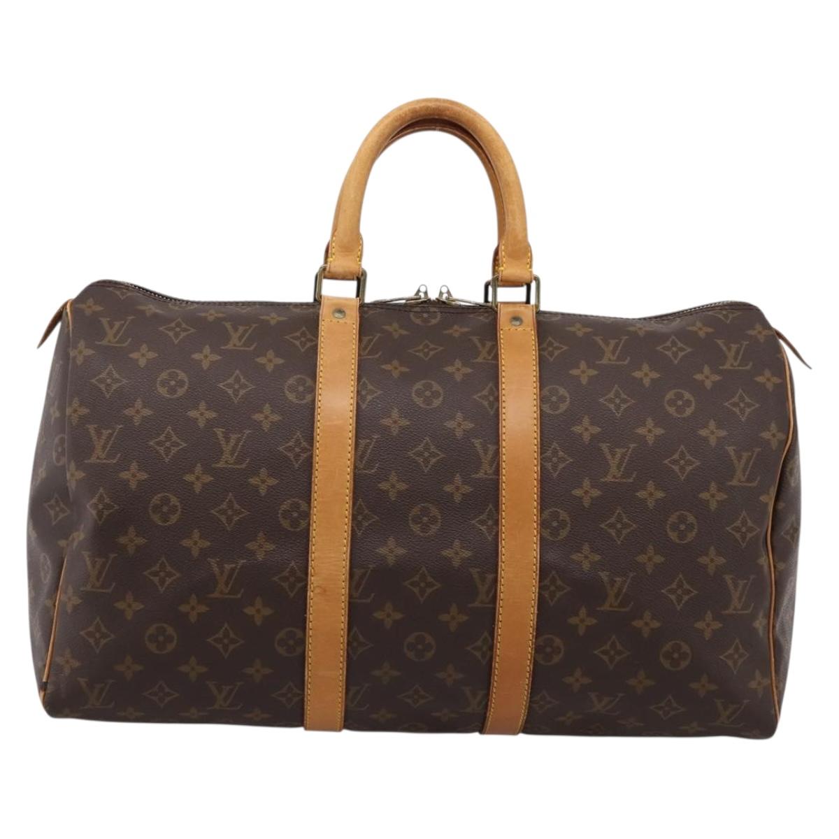 LOUIS VUITTON Monogram Keepall 45 Boston Bag M41428 LV Auth 205109