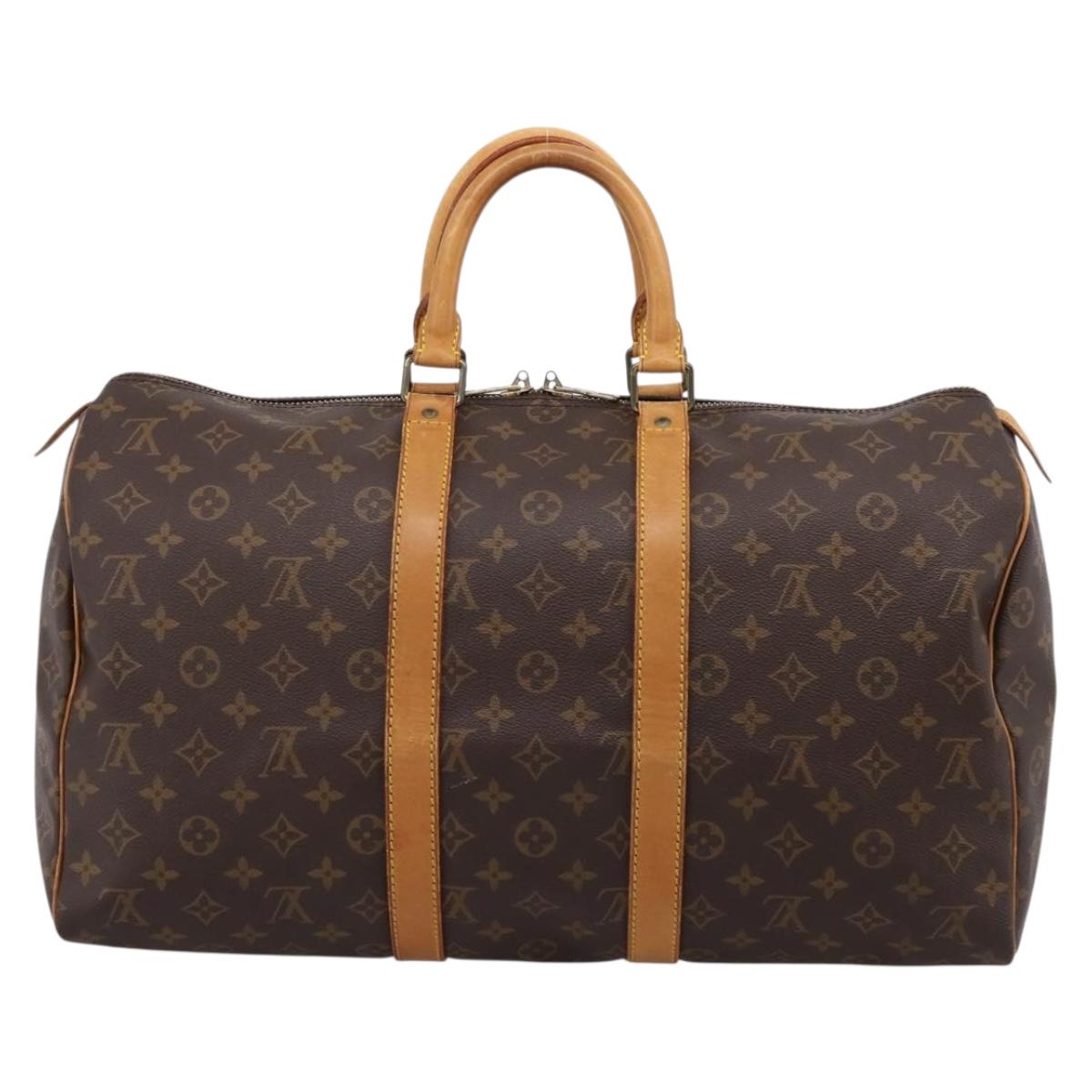 LOUIS VUITTON Monogram Keepall 45 Boston Bag M41428 LV Auth 205109