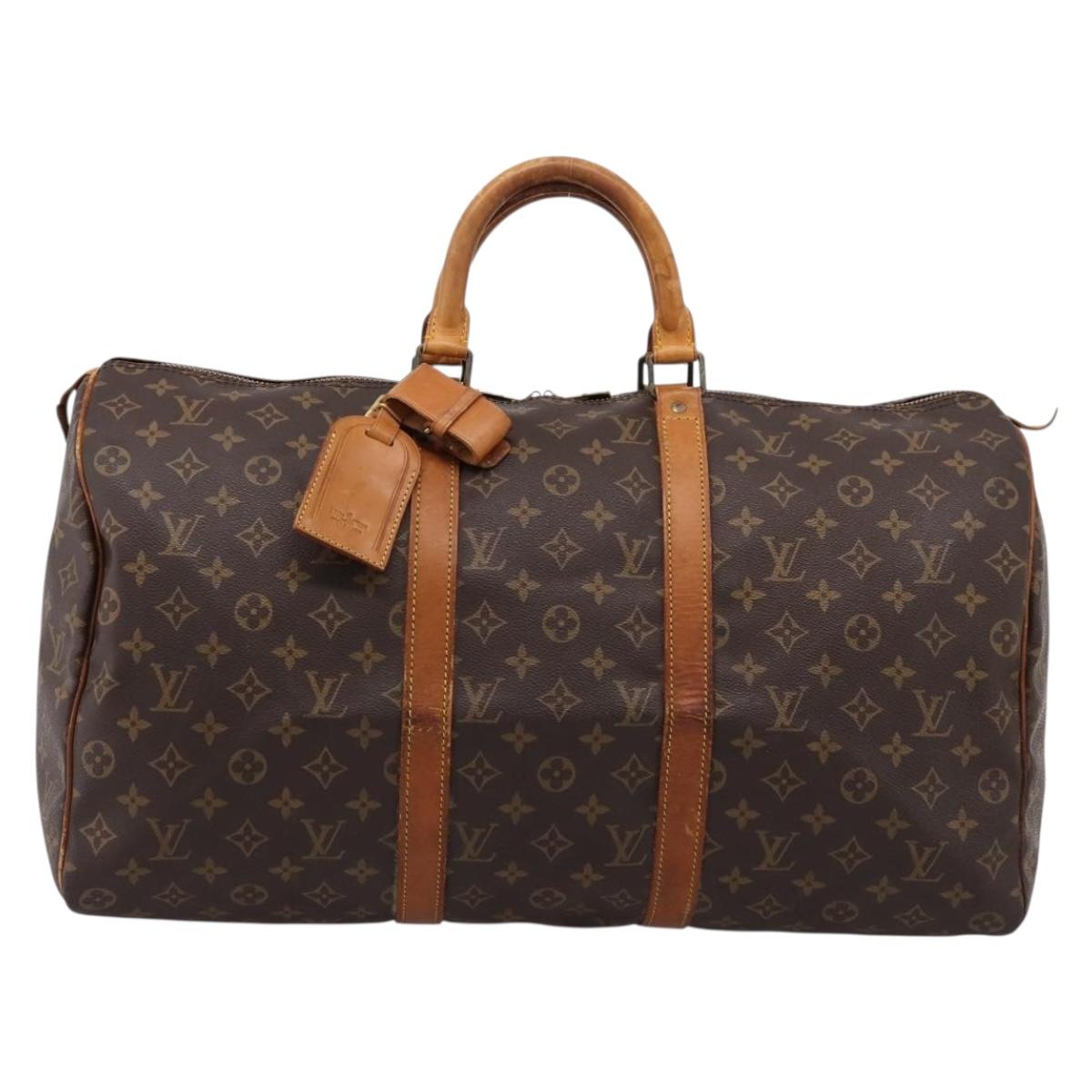 LOUIS VUITTON Monogram Keepall 50 Boston Bag M41426 LV Auth 205114