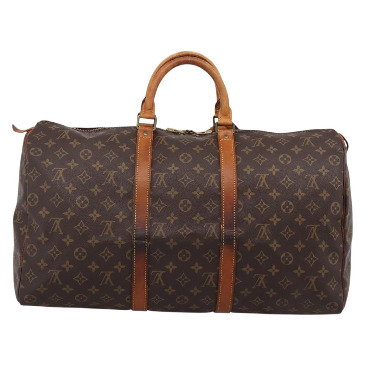 LOUIS VUITTON Monogram Keepall 50 Boston Bag M41426 LV Auth 205114