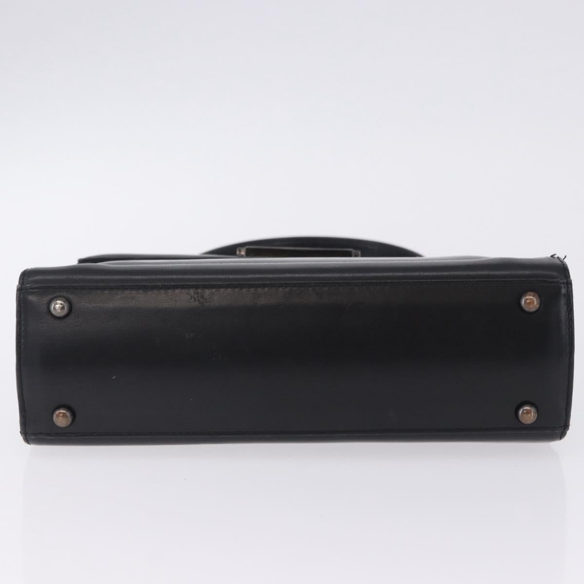 GIVENCHY Hand Bag Leather Black Auth 205120
