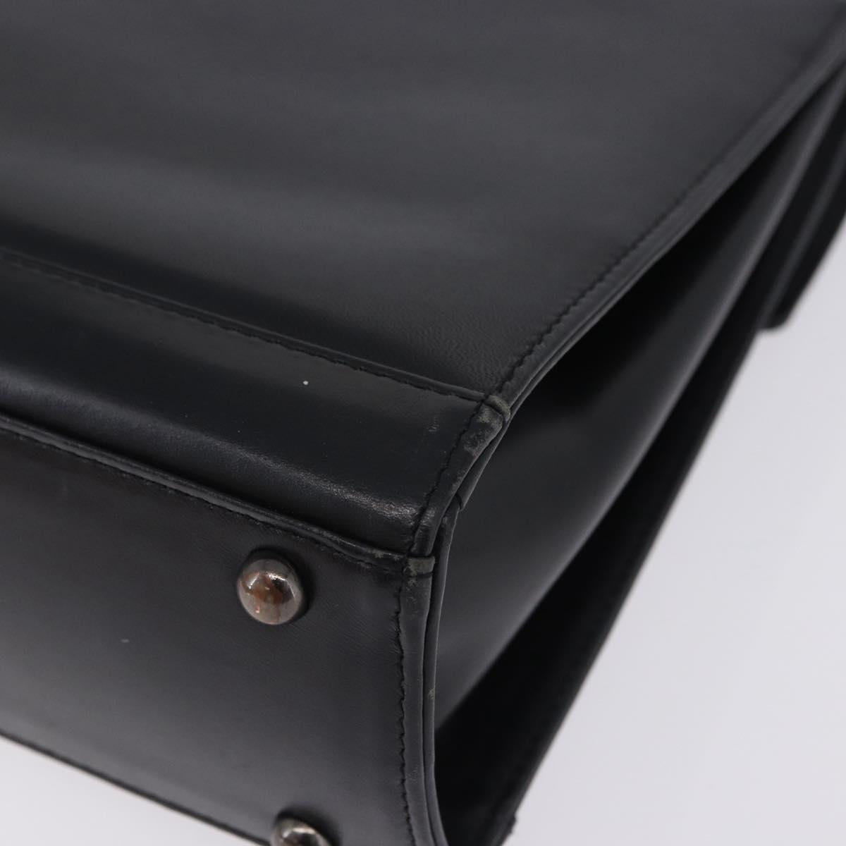 GIVENCHY Hand Bag Leather Black Auth 205120