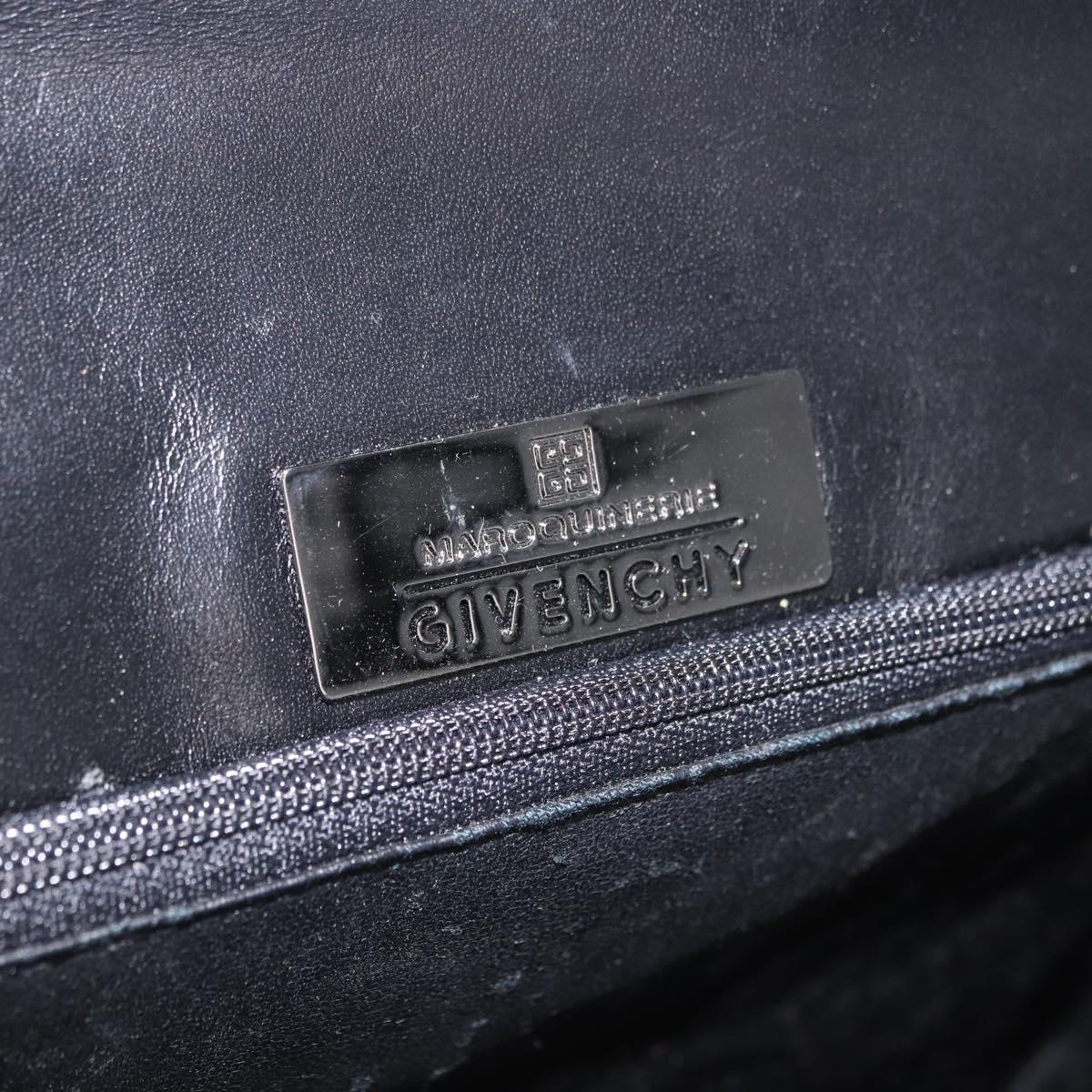 GIVENCHY Hand Bag Leather Black Auth 205120