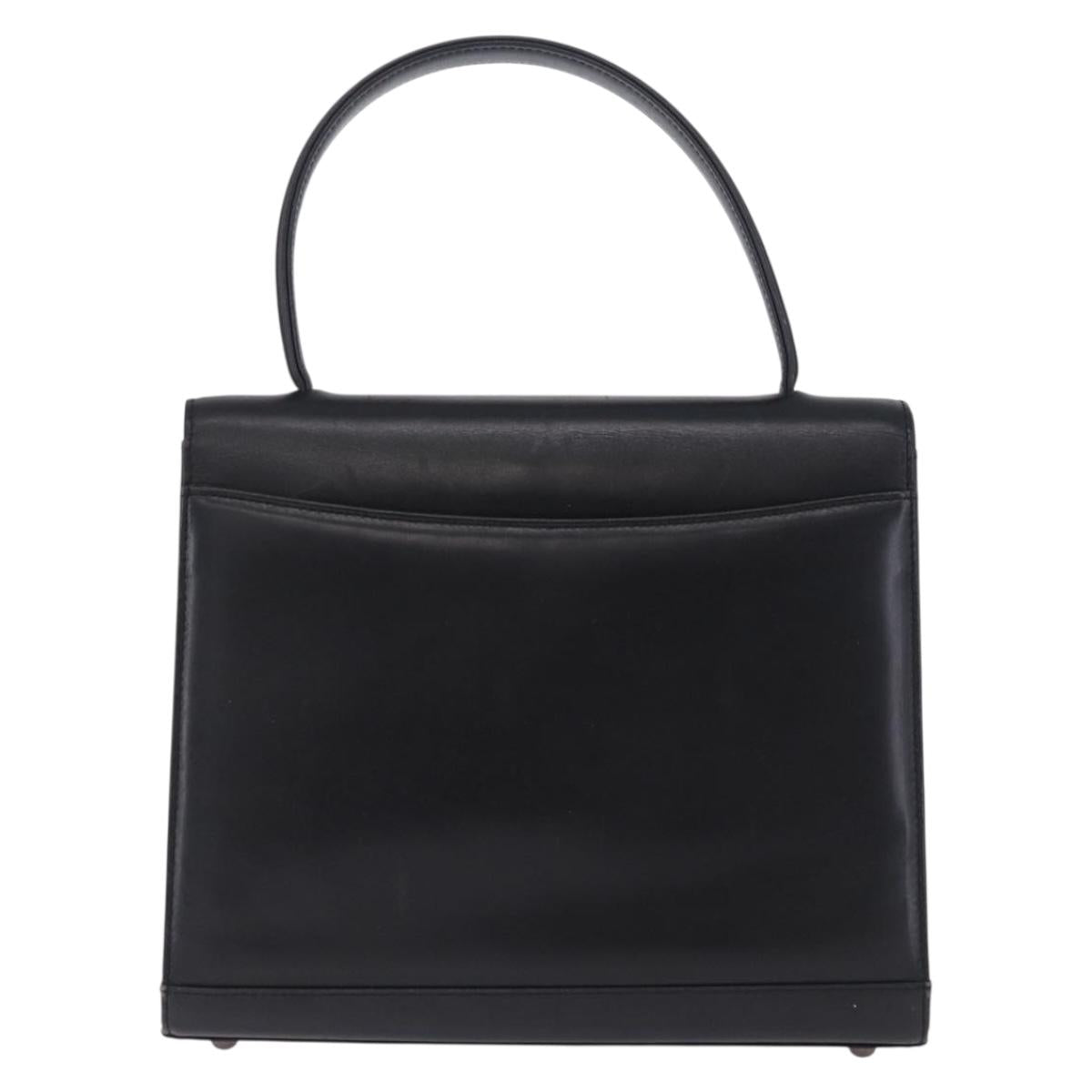 GIVENCHY Hand Bag Leather Black Auth 205120