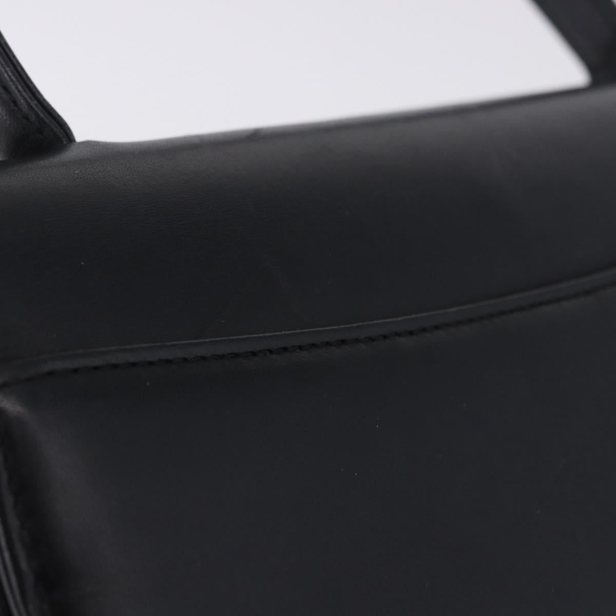 GIVENCHY Hand Bag Leather Black Auth 205120