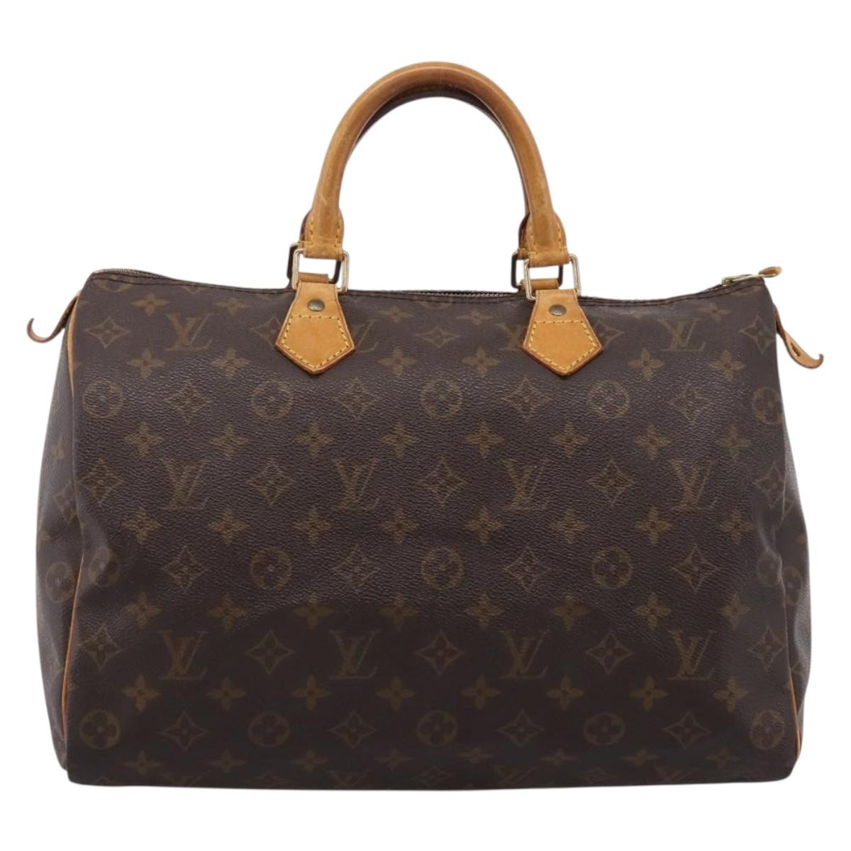 LOUIS VUITTON Monogram Speedy 35 Hand Bag M41524 LV Auth 205121
