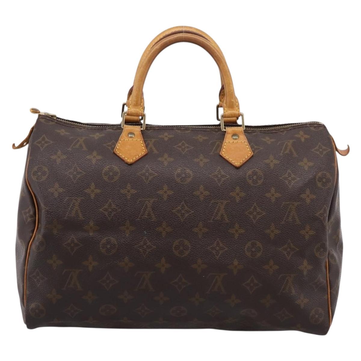 LOUIS VUITTON Monogram Speedy 35 Hand Bag M41524 LV Auth 205121