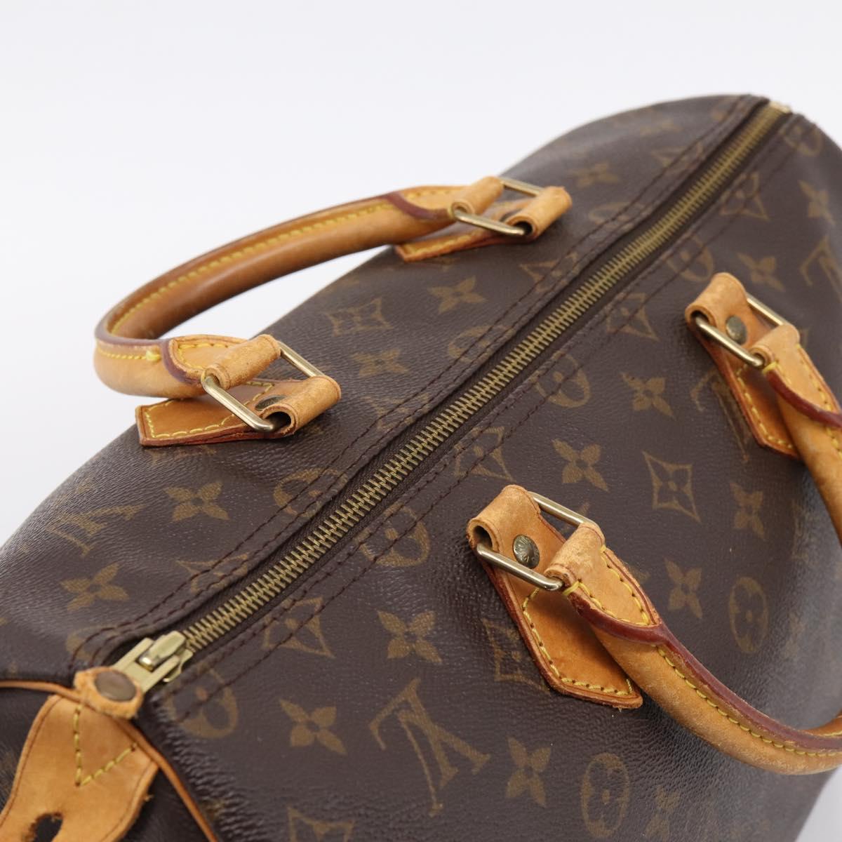 LOUIS VUITTON Monogram Speedy 35 Hand Bag M41524 LV Auth 205121